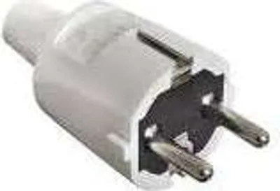 Produktbild von PVC-Schutzkontakt-Stecker, grau 62220