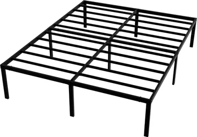 Obrázok produktu pre LARS360 Kovová posteľ 160x200 cm - Moderná posteľ s plošinou z ocele, 41,5 cm vysoká konštrukcia, úložný priestor pod posteľou pre spálne a hosťovské izby