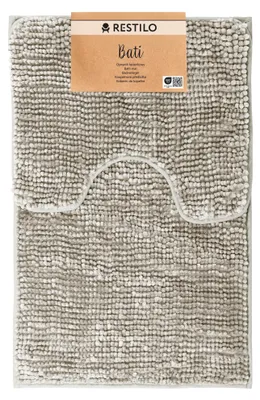 Obrázek produktu pro Sada podložek do koupelny, 2 kusy - 50 x 80 cm + 40 x 50 cm - Extra měkká a savá podložka do koupelny - Protiskuzová podložka - Béžová