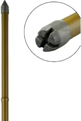 Produktbild von PROREGAL Pflanzstab 08/0600mm, Stahl/Kunststoff, braun