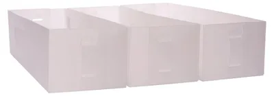 Aufbewahrungsboxen-Set, 3 Stück, transparent, Kunststoff