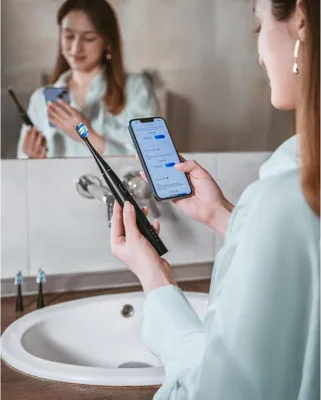 Zdjęcie produktu dla Aeno Db2S Szczoteczka Soniczna Smart 46000 Rpm 90 Dni Ipx7 Czarna