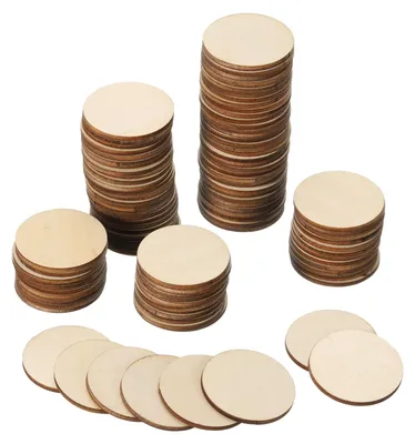 Runde Holzscheiben, 1,5 Zoll, 100 Stück, blank, für DIY, Malen, Weihnachtsdeko