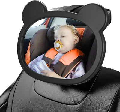 Produktbild von Autospiegel für Babysitz – Autospiegel mit Verschluss und Clip – Rückspiegel für Babys mit Verschluss – Bruchfest – Spiegel