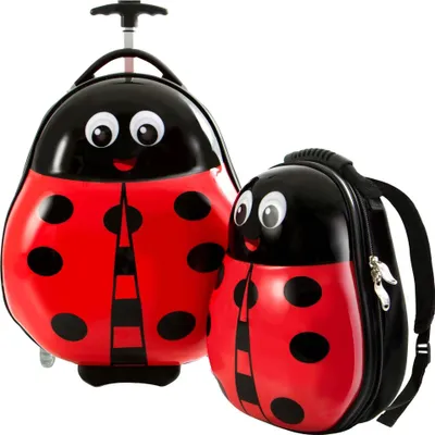 Produktbild von Heys Kindertrolley/-Rucksack Set Hartschale Marienkäfer