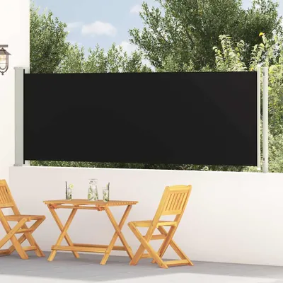 Imagen del producto de vidaXL, toldo lateral extensible, 117 x 614 cm, color negro