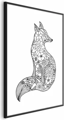Produktbild von Posterpapier Poster - Fox in Flowers 60x90 cm Tiere n-A-0783-ao-a