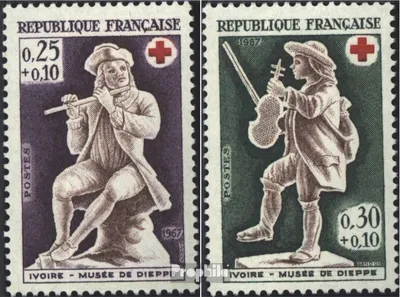 Produktbild von Briefmarken Frankreich 1967 Mi 1607-1608 (kompl.Ausg.) postfrisch Rotes Kreuz