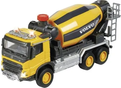 Produktbild von Volvo Betonmischer LKW Majorette, 19 cm, Baustellenfahrzeug, Licht und Sound, Maßstab 1/43