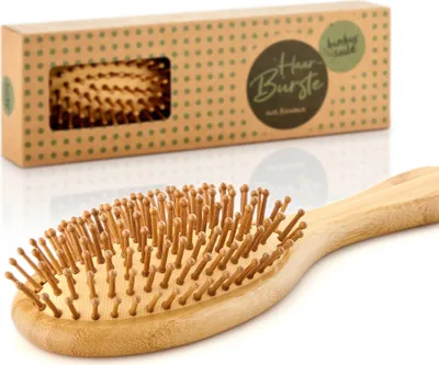 Produktbild von bambuswald© Haarbürste 100% Bambus - antistatische Naturborsten von | Bürste für optimale Haarpflege. Dein Naturkamm für kräftiges Haar egal ob locken, lang o. kurz - kämmen ohne Haarbruch