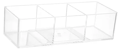 Immagine prodotto di Solidchoice - Scatola organizer per trucchi in acrilico - 3 scomparti per il bagno