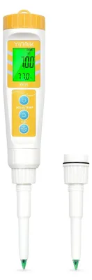 pH-Meter für Lebensmittel, 0,00–14,00 pH, mit ATC und LCD-Display