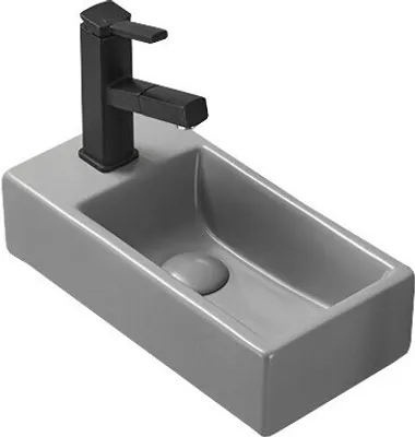 Obrázek produktu pro Mexen Inez umyvadlo na desku pravé 40 x 20 cm, Světle matová šedá - 21484061P
