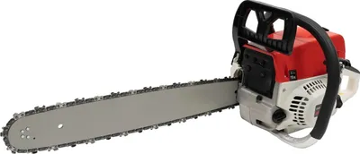 Obrázek produktu pro Řetězová pila, motor 52 cm3, ergonomický design, červená, benzínový řetěz