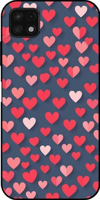 Produktbild von Smartphonica Telefon Fall passt Samsung Galaxy A22 5G mit rosa und roten Herzen Impressum - TPU Backcover Fall mit rosa und roten Herzen Design