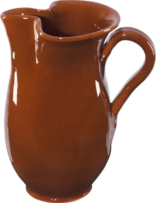 Produktbild von 1L Tonkrug rot-braun glasiert Wein-Krug rustikal antike Kanne für Sangria