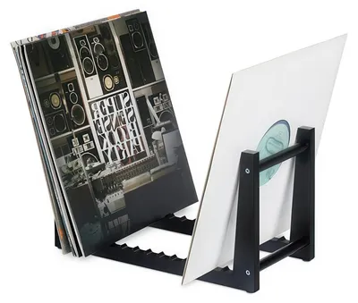 Produktbild von Acryl Schallplatten und CD Aufbewahrung Ständer, Organizer Regal Schwarz