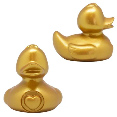 Immagine prodotto di van der Meulen, anatra da bagno dorata Lilalu My Heart - Giocattolo da bagno