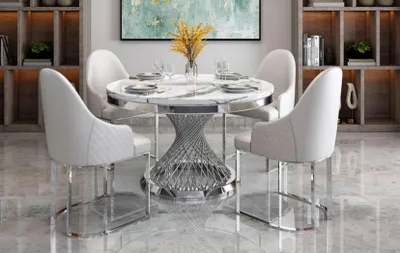 Immagine prodotto di Tavolo xxl in acciaio inox mobili art nouveau reale mobili tavolo da pranzo tavolo da conferenza