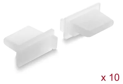 Produktbild von DeLOCK Staubschutz für USB Typ-A Buchse 10 Stück Silikon transparent, USB Typ-A, Silikon, Transparent, Desktop-PC/Arbeitsplatz, Laptop, 10,2 mm, 15,5 mm