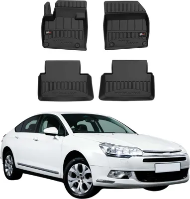 Image de OMAC Tapis de sol caoutchouc pour Citroen C5 Berline Break 2008-17 Noir Premium