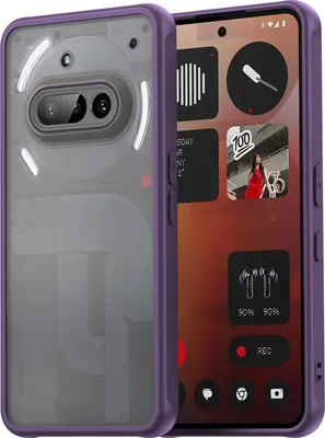 Produktbild von Matt Hülle für Nothing Phone 3a mit Kameraschutz, Transluzente Matt Rückseite Stoßfeste Handyhülle Lila
