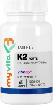 Produktbild von MyVita Vitamin K2 MK-7 with Natto 100mcg 60 Tablets