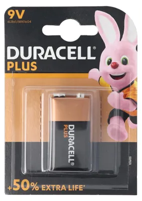 Produktbild von Duracell Plus Power, Einwegbatterie, 9V, Alkali, 9 V, 1 Stück(e), Schwarz, Orange