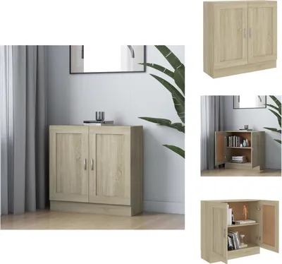 Obrázek produktu pro vidaXL Regál Sonoma dub 82,5x30,5x80 cm Materiál na bázi dřeva - Regály a knihovny