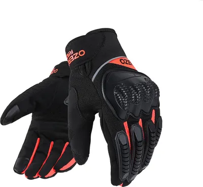 Produktbild von INF Motorradhandschuhe - Atmungsaktive & Touchscreen Vollfinger Fahrhandschuhe L