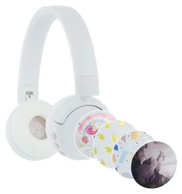 Zdjęcie produktu dla Dziecięce słuchawki BuddyPhones - POP Fun, bezprzewodowe, białe