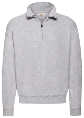 Produktbild von Fruit of the Loom Classic Zip Neck Sweat ,Farbe: graumeliert ,Größe: M