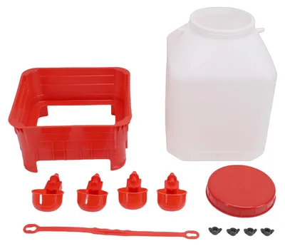 Image de Abreuvoirs pour poulets, 10 litres, grande capacité, faciles à nettoyer – abreuvoirs manuels pour poussins et volailles