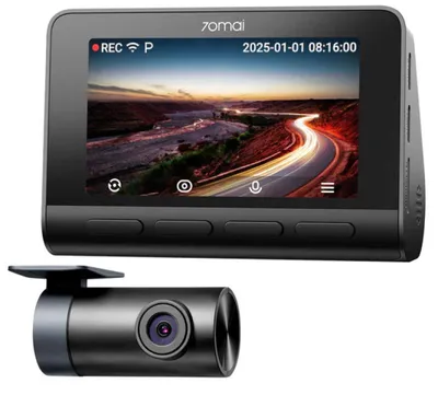 Obrázok produktu pre Autokamera DVR Dual Channel 70mai A810S + kamera do zadného okna 70mai RC24, Rozlíšenie 4K, IPS displej 3", Senzor Sony Starvis 2, Superochladzovač, 146 FOV, ADAS, GPS, HDR, Nočné videnie, Wi-Fi