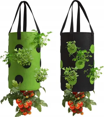 Obrázok produktu pre 2x tašky na pestovanie rastlín tašky na sadenie závesný kvetináč paradajky jahody bylinky