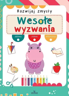Imagen del producto de Arystoteles Wesołe wyzwania - Książka z naklejkami dla przedszkolaków