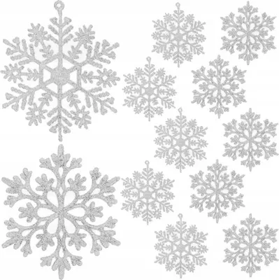 Immagine prodotto di Palline di Natale - fiocchi di neve 12 pezzi Ruhhy 22516