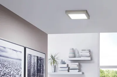Zdjęcie produktu dla EGLO 33319, Inteligentne światło sufitowe, Nikiel, Biały, 6500 K, 2000 lm, 15,6 W, 126 W