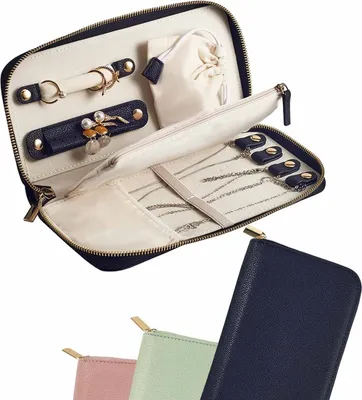 Produktbild von INF Tragbare Schmuck-Reise-Organizer-Tasche Schwarz
