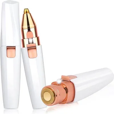 Produktbild von Frauen-2-in-1-Wenkb integration und Gesichtshaar-Entferner, batteriebetriebener, wasserdichter, schmerzfreier Damen-Schleimhaut- und Körper-Haar-Entferner für Lippen, Nase, Gesicht und Körper, für weiche Haare.