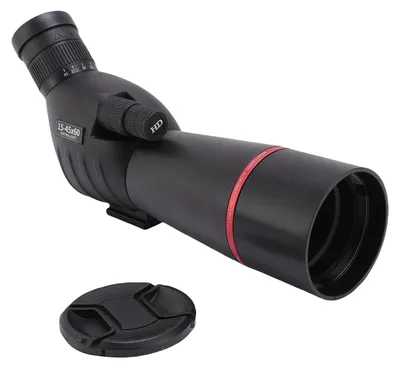 Obrázek produktu pro 60mm dalekohled s úhlovým okulárem, vodotěsný dalekohled se stativem a přenosnou taškou, 15–45násobný zoom pro pozorování ptáků a divoké zvěře