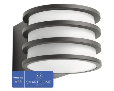 Obrázok produktu pre Philips Hue White 1740193P0, Inteligentné nástenné svetlo, Bluetooth/Zigbee, Antracit, LED, Hliník, E27