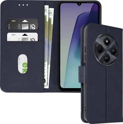 Produktbild von Avizar, Kunstlederetui mit Standfunktion Xiaomi Redmi 14C, Nachtblau