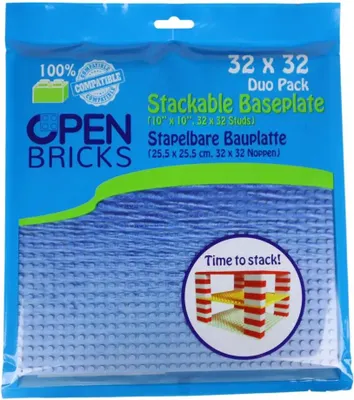 Produktbild von Open Brick Source GmbH & Co. K Open Bricks Baseplates 32x32 water, 2 Stück 5