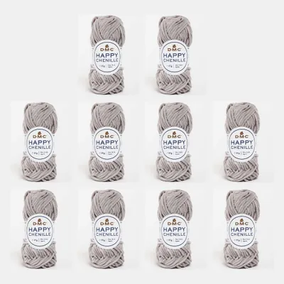 Obrázok produktu pre 10x DMC Happy Chenille – priadza z velúru, 100% polyester (farba 12)