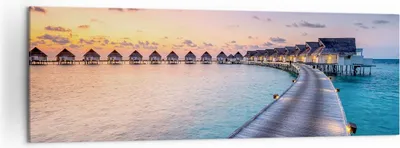 Produktbild von Bild auf Leinwand - Leinwandbild - Malediven Meer - 160x50cm - Wand Bild - Wanddeko - Wandbilder - Leinwanddruck - Bilder - Kunstdruck - Wanddekoration - Leinwand bilder - Wandkunst - AB160x50-4082