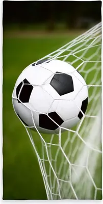 Produktbild von Strandlaken Strandtuch - 70x140 cm - Fußball - Duschtuch Saunatuch Badetuch Baumwolle Velour