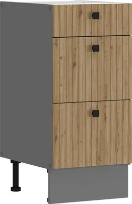 Produktbild von Küche AVA Artisan Unterschrank 40 cm Lamellenoptik Küchenzeile Einbauküche