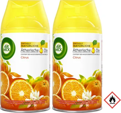 Immagine prodotto di Air Wick Freshmatic Max Ricarica di profumo agli agrumi da 250 ml Confezione da 2 pezzi