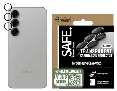 Image de Protecteur d'objectif en verre trempé pour Samsung Galaxy S25 Transparent